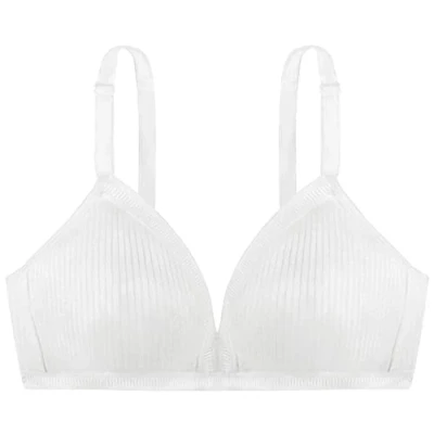 Abbildung von Dorina Damen Bügelloser Soft BH Tiffany D1285A, Einfarbig, Gr. 95D, Weiß (Weiß (White A00)