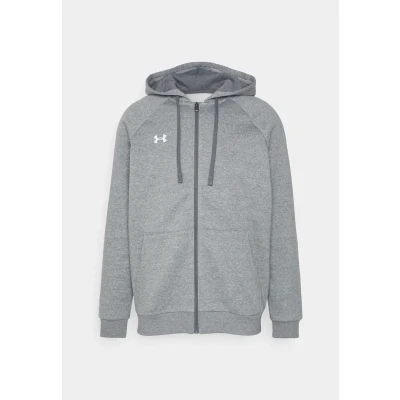Abbildung von Under Armour Rival Hoodie Sweatjacke, Herren, Größe: XS, Castlerock light heather/white