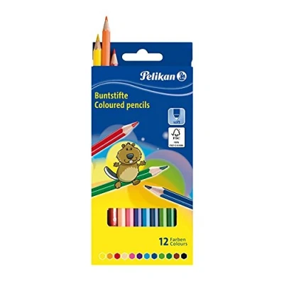 Abbildung von Pelikan 2056097 724005 Buntstifte sechseckige Holzstifte Packung mit 12 Farben
