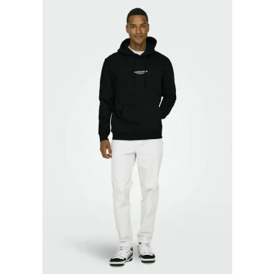 Abbildung von Only &amp; Sons Onscurated Kapuzenpullover, Herren, Größe: XL, Black