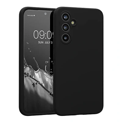 Abbildung von kwmobile Hülle kompatibel mit Samsung Galaxy A54 5G Case gummiert Silikon Handyhülle Schutzhülle Schwarz