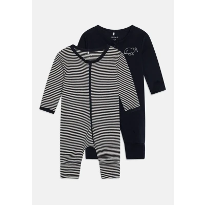Abbildung von Name it Nbnnightsuit ZIP Unisex 2 PACK Pyjama für Kinder, Größe: 50, Dark sapphire