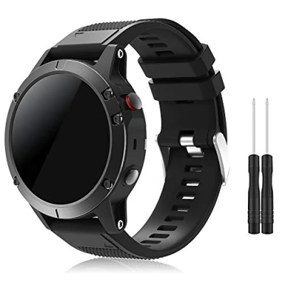 Abbildung von TOPsic Fenix 5 Sportuhr Armband Silikon Sportarmband Uhr Ersatzarmband mit Werkzeug für 5/Fenix Plus/Fenix 6/Fenix 6 Pro/Fenix 7/Fenix 7 Solar/Fenix Sapphire 8 47mm