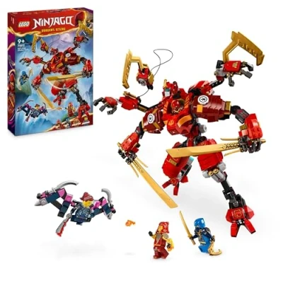 Abbildung von Lego NINJAGO Kais Ninja Kletter Mech Set, Spielzeug mit baubarer Actionfigur und 4 Mini Figuren, Abenteuer Set für Kinder, Geschenk zum Geburtstag 9 jährige Jungs Mädchen 71812