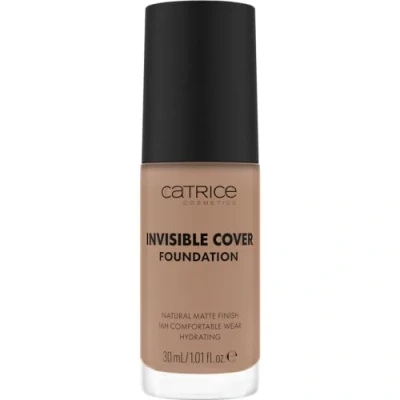 Abbildung von Catrice Invisible Cover Foundation, Nr. 037W, Nude, feuchtigkeitsspendend, langanhaltend, natürlich, für trockene Haut, vegan, ölfrei, ohne Parabene, Mikroplastikpartikel, 1er Pack (30ml)