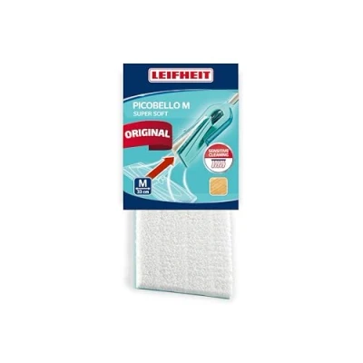 Abbildung von Leifheit Wischpad Picobello M super soft für hochempfindliche Böden, Wischbezug mit spezieller Faserzusammensetzung, 33 cm breiter