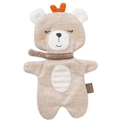 Abbildung von Fehn 052169 Knister Teddy fehnNATUR Activity Rascheltier mit Bio Baumwolle (kbA) zum Greifen, Spielen &amp; Geräusche erzeugen idealer Begleiter für Babys und Kleinkinder