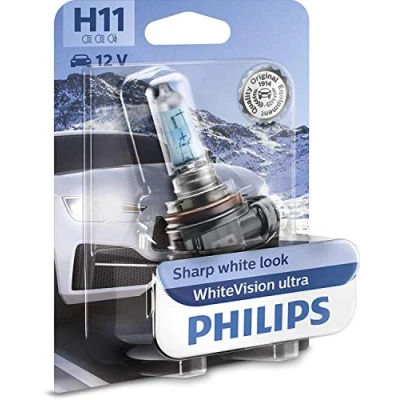 Abbildung von Philips WhiteVision ultra H11 Scheinwerferlampe, Einzelblister 12362WVUB1 Single blister