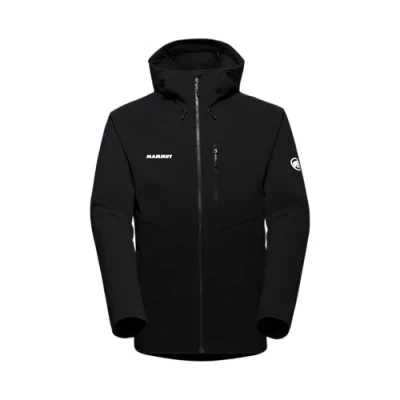 Abbildung von Mammut Ultimate Comfort SO Hooded Softshelljacke, Herren, Größe: XL, Black
