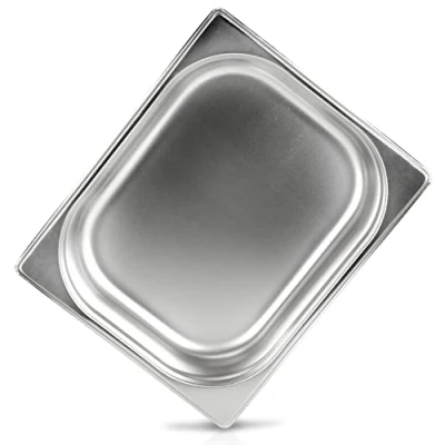 Abbildung von jokobela GN Behälter :: ungelocht geeignet für Gaggenau, Miele und Siemens Dampfgarer (Edelstahl, Spülmaschine geeignet, Gastronorm 1/2, B 32,5 x T 26,5 H 6,5 cm)