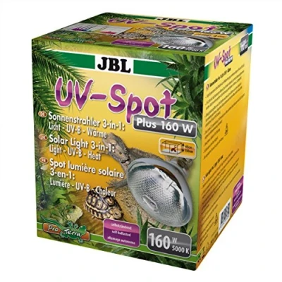 Abbildung von JBL UV Spot plus 61839 Spotstrahler mit Tageslichtspektrum Licht B Wärme, E27, 160 W, Farbeffekt