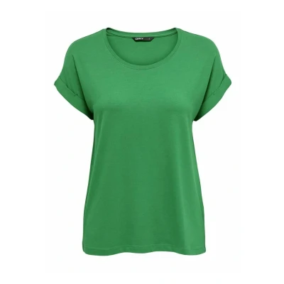 Abbildung von ONLY Damen Einfarbiges T Shirt Basic Rundhals Ausschnitt Kurzarm Top Short Sleeve Oberteil ONLMOSTER, Farben:Grün 3, Größe:XS