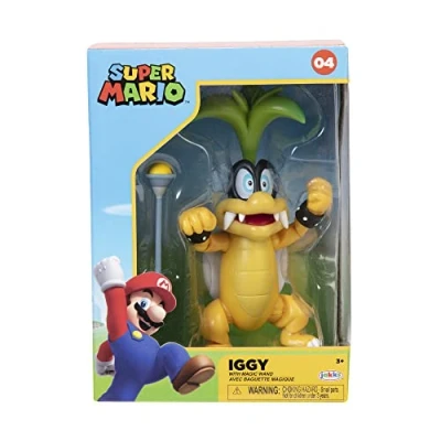 Abbildung von Nintendo Super Mario Figur Iggy Koopa in Sammlerbox, 10 cm