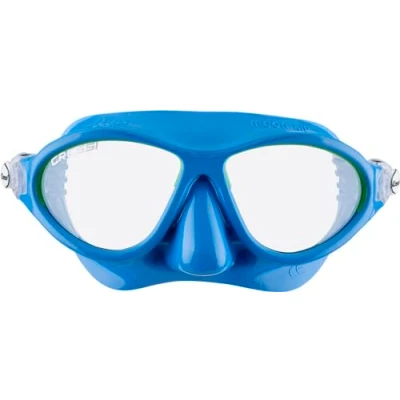 Abbildung von Cressi Moon Kid Mask Schnorchelmaske für Kinder, Blau/Lime, Einheitsgröße