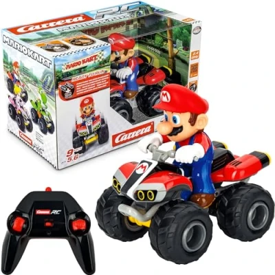 Abbildung von Carrera Mario Kart™, Quad ferngesteuertes Auto RC Offroad Pistenaction Maßstab 1:20 Originale Nintendo Lizenz Bis zu 9 km/h 30 min Fahrzeit wiederaufladbarer Akku