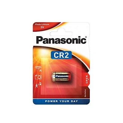 Abbildung von Panasonic 19801142 CR2 zylindrische Lithium Batterie für leichte Geräte mit hohem Energiebedarf wie Rauchmelder, Alarmanlage, Stirnplampe, Kameras, 3V, 1er Pack