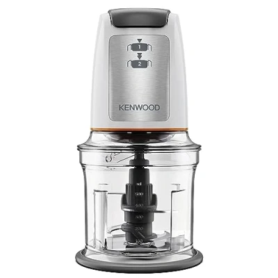 Abbildung von Kenwood Easy Chop CHP61.100WH Zerkleinerer, elektrischer Mini Universalzerkleinerer mit 2 Geschwindigkeitsstufen, 0,5 l Arbeitsbehälter, 500 Watt, Weiß