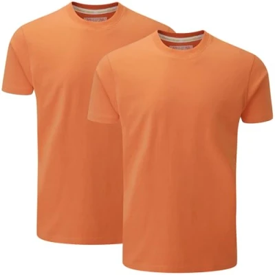 Abbildung von Charles Wilson 2er Packung T Shirts mit Rundhalsausschnitt (XL, Coral Gold (0824))