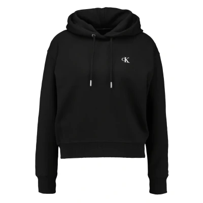 Abbildung von Calvin Klein Jeans Embroidery Hoodie Kapuzenpullover, Damen, Größe: XXL, Black