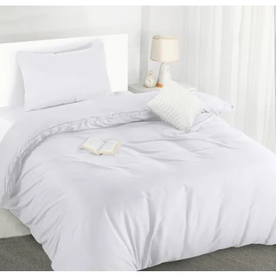 Abbildung von Utopia Bedding Bettwäsche 135x200 Set Mikrofaser Bettbezug cm + 1 Kissenbezug 50x75 Weiß