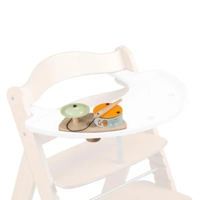 Abbildung von hauck Baby Trommel Spielzeug Play Drums S für Alpha Tray &amp; Arketa Holzhochstühle Alpha+ Beta+ 10 M+ FSC® Zertifiziertes Holz Fördert Auge Hand Koordination Motorik