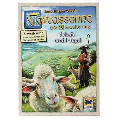 Abbildung von Hans im Glück, Carcassonne Schafe und Hügel, 9. Erweiterung, Familienspiel, Brettspiel, 2 6 Spieler, Ab 7+ Jahren, 40+ Minuten, Deutsch