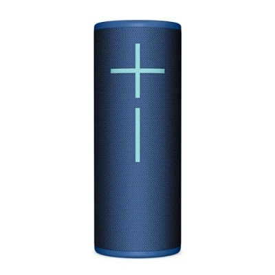 Abbildung von Ultimate Ears MEGABOOM 4 mobiler, wasserdichter, schwimmfähiger Bluetooth Lautsprecher mit kräftigem 360 Grad Sound und donnernden Tiefen, 20 Stunden Akku 45m Reichweite Blau