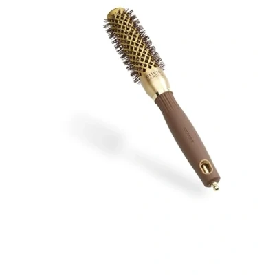 Abbildung von Olivia Garden Expert Blowout Shine Gold &amp; Braun 25 Runde, antistatische Keramikbürste für glänzende und frizzfreie Blowouts