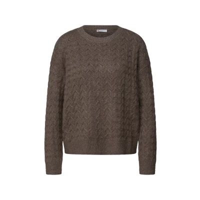 Abbildung von Street One Kuscheliger Struktur Strickpullover, Damen, Größe: 36, Braun
