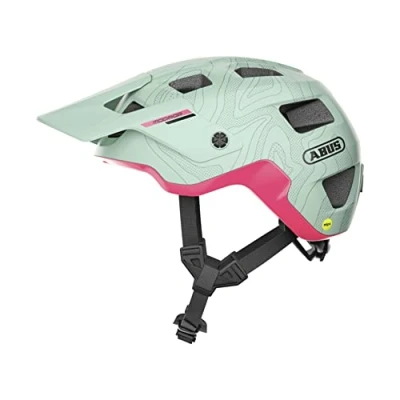 Abbildung von ABUS MTB Helm MoDrop MIPS robuster Fahrradhelm mit Aufprallschutz für Mountainbiker individuelle Passform Unisex Mint, Größe L, Mint (iced mint), L (57 61 cm)