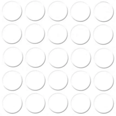 Abbildung von haggiy Selbstklebende Abdeckkappen für Möbel &amp; Böden Schraubenabdeckung Rund Abdeckung Schrauben Bohrlöcher Möbelschutzkappen Ø14 mm 25 Stück Möbelpflaster (Weiß kalt)