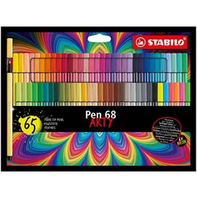 Abbildung von Premium Filzstift STABILO Pen 68 ARTY 65er Pack mit 65 verschiedenen Farben