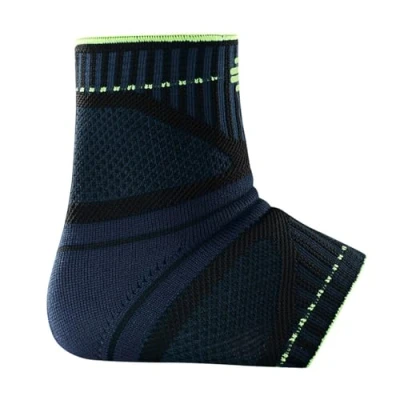 Abbildung von Bauerfeind Fußbandage fürs Sprunggelenk „Ankle Support Dynamic“, Unisex, 1 Fußgelenkbandage für Sport wie Joggen, Fußball oder Fitness, Sprunggelenkbandage Sensomotorik, Schwarz, M