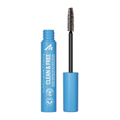 Abbildung von Manhattan Clean &amp; Free Mascara Fb. 99T Brown, wasserfeste, pflegende Wimperntusche, vegan, 7 ml