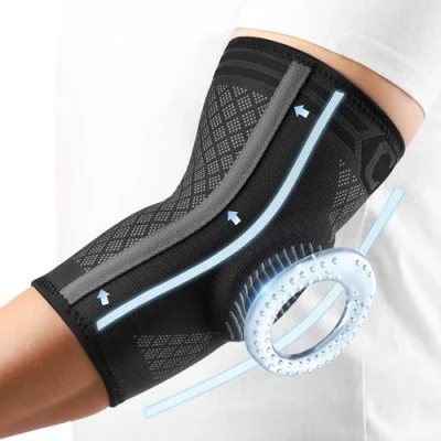 Abbildung von CAMBIVO 2x Ellenbogenbandage Herren Damen, Tennisarm Bandage mit Gelpolster und Seitenstabilisatoren, Ellenbogen für Schmerzlinderung bei Tennisarm, Golferarm, Sehnenentzündungen
