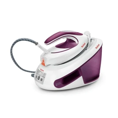 Abbildung von Tefal SV8054 Express Anti Kalk Dampfbügelstation 2800W 6,5 Bar Kollektor Optimale Dampf /Temperaturkombination für alle Stoffarten Automatische Abschaltung 1.8 L 35x21x24cm
