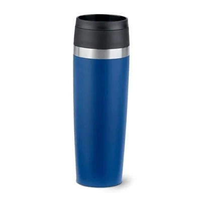 Abbildung von EMSA N2023650 Travel Mug Classic 0,5 Liter, neuer Komfort Schraubverschluss, Pulverbeschichtung, Edelstahl, 6h heiß und 12h kalt, 100% dicht, 360 Trinköffnung, dunkelblau