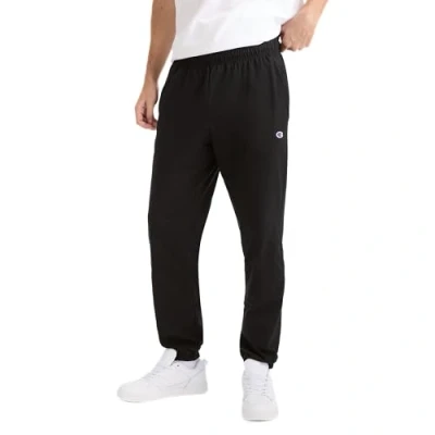 Abbildung von Champion Herren Trainingshose Sweathose aus Jersey mit Geschlossener Unterseite, Schwarz 407q88, M