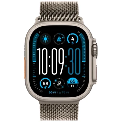 Abbildung von Apple Watch Ultra 2 Titanium (Graues Metallband M)
