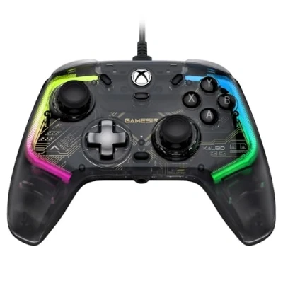 Abbildung von GameSir Kaleid Transparent Wired Gaming Controller für Xbox Series XS, One &amp; Windows 10/11, Plug and Play Gamepad mit Hall Effect Joysticks Triggers, 3,5 mm Audioanschluss