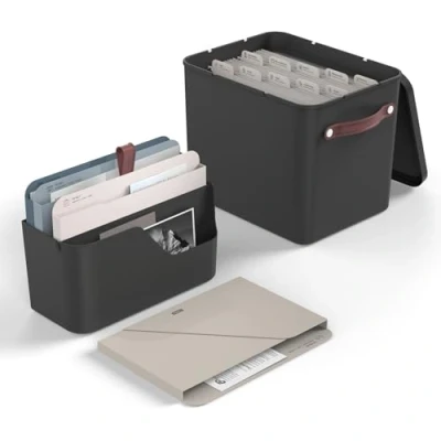Abbildung von Rotho MyPaper Set Dokumentenablage, Schreibtisch Organizer, Dokumentenhalter, Briefablage und Archivbox