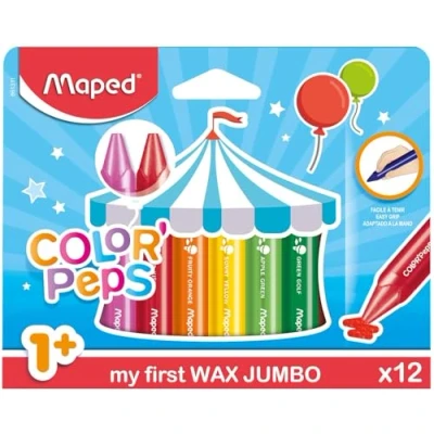 Abbildung von Maped M861311 Wachsmalstifte Color Peps Wax Jumbo, 12 Stück