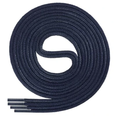 Abbildung von Di Ficchiano gewachste runde Schnürsenkel dunkelblau, Schuhband, Laces, Durchmesser 2 4 mm für Businessschuhe, Anzugschuhe und Lederschuhe Farbe: navy Länge: 110cm