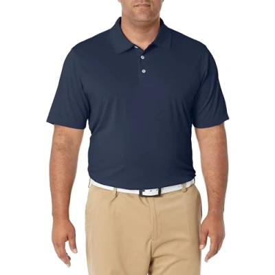 Abbildung von Amazon Essentials Herren Golf Polo Shirt, Schnell Trocknend, Normale Passform, Dunkles Marineblau, L