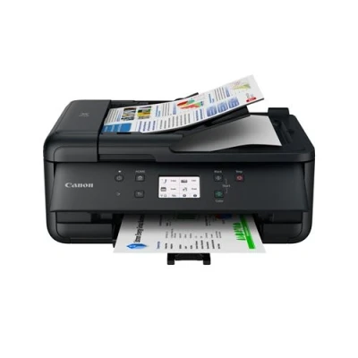 Abbildung von Canon PIXMA TR7650 Multifunktionsdrucker DIN A4 Farbtintenstrahldrucker schwarz 4 in 1 (Scanner, Kopierer, kabelloser Drucker, Fax, Cloud Link, ADF, WLAN, LCD, 4800 x 1200 DPI, AirPrint &amp; Mopria)