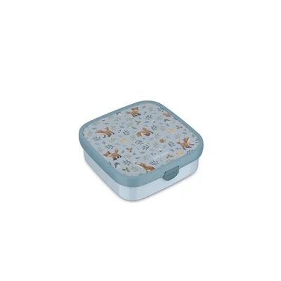 Abbildung von Mepal Bento Brotdose Groß Campus Little Dutch Lunchbox für Kinder Inklusive 2 auslaufsicheren Fächern &amp; Gabel Fach ist mikrowellengeeignet 2x 200 + 1250 ml Forest Friends