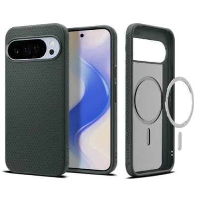Abbildung von Spigen Liquid Air MagFit Hülle für Google Pixel 10 Pro XL, Kompatibel Mit Pixelsnap und MagSafe [2025 Neue Funktion] [Made for Google] Abyss Green