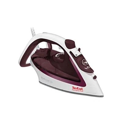 Abbildung von Tefal FV5716 Easygliss Plus Dampfbügeleisen 190 g/Min. Dampfstoß Vertikaldampf XL Wassereinfüllöffnung stabile Ablage Durilium AirGlide Bügelsohle Weiß/Bordeaux