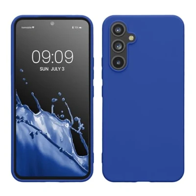 Abbildung von kwmobile Hülle kompatibel mit Samsung Galaxy A54 5G TPU Silikon Handyhülle Schutzhülle stoßabsorbierend flexibel Case in Baltik Blau