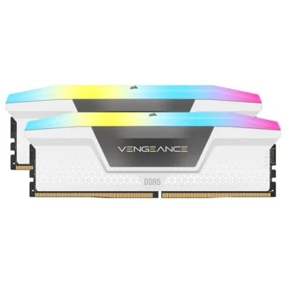 Abbildung von CORSAIR Vengeance RGB DDR5 RAM 32GB (2x16GB) 6000MHz CL30 36 76 1.4V AMD Expo &amp; Intel XMP Desktop Computer Speicher Weiß (CMH32GX5M2B6000Z30W)